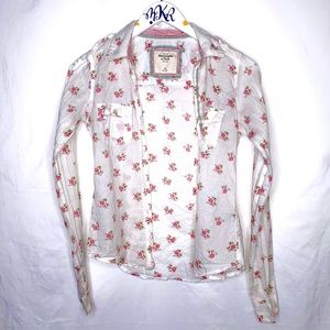 Abercrombie & Fitch Floral Flannel